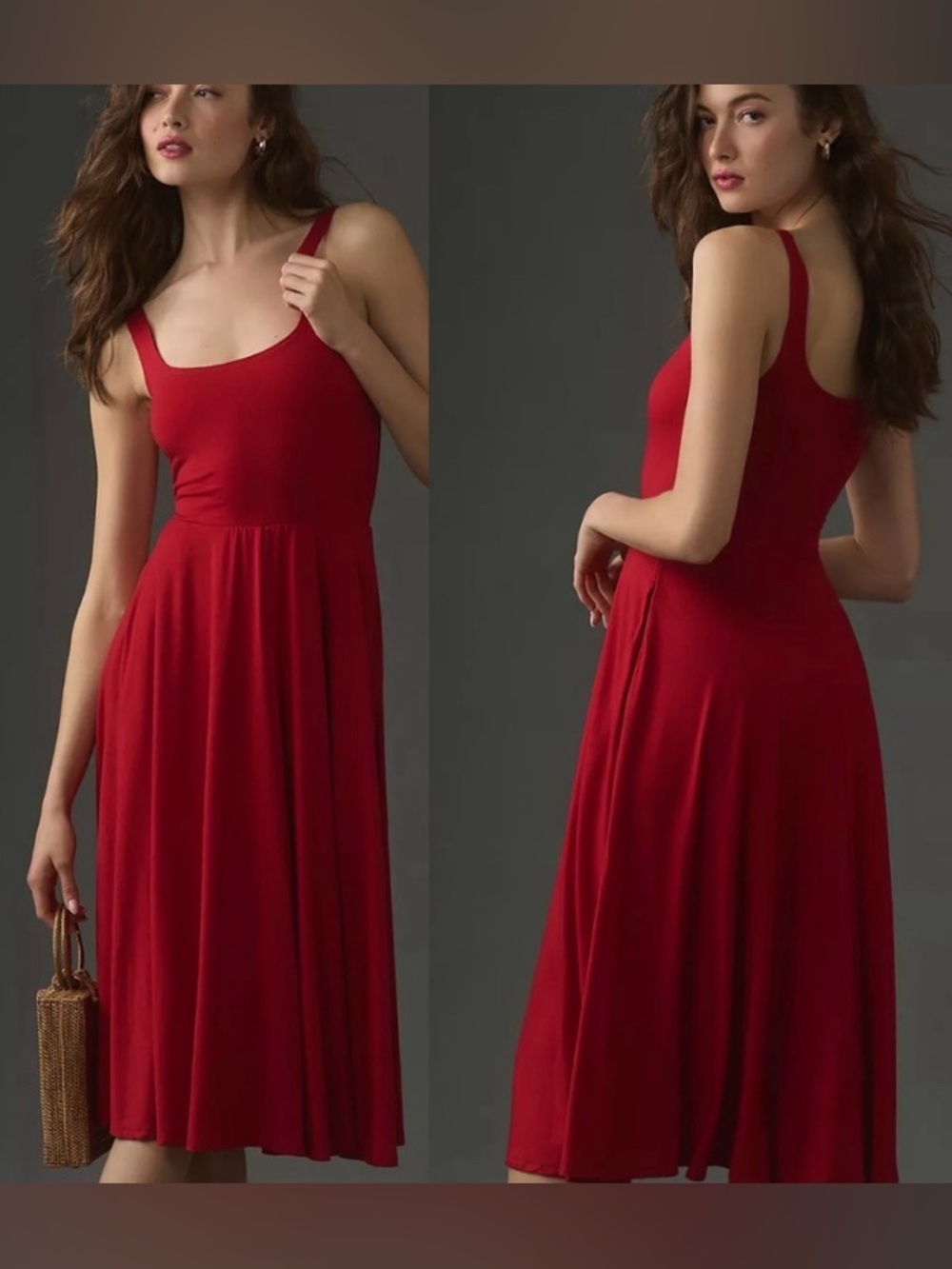 NWT Reformation Rou Knit Dress in Cherry.